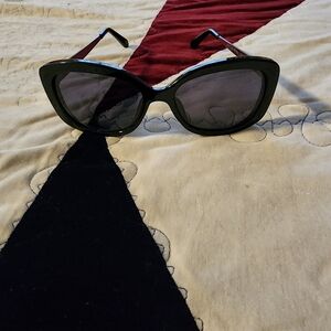 Fossil Black Oversized Cat-Eye Sunglasses